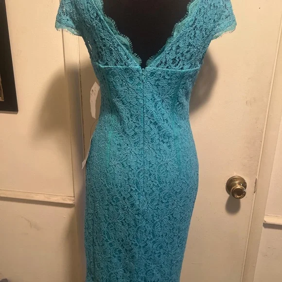 Adrianna Papell green lace dress size 6 - Picture 2 of 4